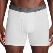 Under Armour 3P Perfect Cotton 6in Boxer Vit Large Herr