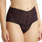 Hanky Panky Trosor 3P Cross Dyed Leopard Retro Thong Svart/Rosa One Si...