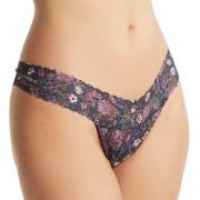 Hanky Panky Trosor 3P Printed Low Rise Thong Svart blommig nylon One S...