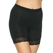 Lady Avenue Bamboo Short Leggings With Lace Svart Bambu X-Small Dam