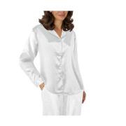 Lady Avenue Satin Pyjama With Short Sleeves Benvit silke Large Dam