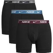 Nike Kalsonger 6P Everyday Cotton Boxer Svart/Vinröd bomull Small Herr