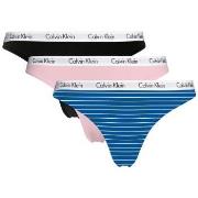 Calvin Klein Trosor 6P Carousel Thongs Rosa/Blå bomull X-Large Dam