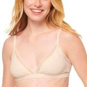 Sloggi BH GO Ribbed Lace Bralette Creme bomull Medium Dam