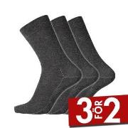 Dovre Strumpor 3P Cotton Socks Mörkgrå Strl 40/45 Herr