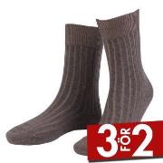 Amanda Christensen Strumpor True Ankle Rib Sock Brun Strl 43/46 Herr