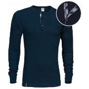 Dovre Organic Cotton Grand Dad Rib Shirt Marin ekologisk bomull X-Larg...