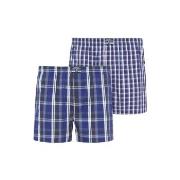 Jockey Kalsonger 2P Woven Boxer Shorts Marin Rutig bomull X-Large Herr