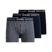 BOSS Kalsonger 3P Bold Design BoxerBr Svart/Blå bomull Small Herr