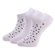 Trofe Cotton Dot Sneaker Socks Strumpor 3P Vit Strl 35/38 Dam