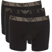 Armani Cotton Boxers Kalsonger 6P Svart bomull Small Herr