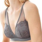 Mey BH Poetry Fame Triangle Bra With Lace Grå polyamid X-Large Dam