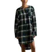 Polo Ralph Lauren Cozy Flannel Tunic Svart/Grön bomull Medium Dam