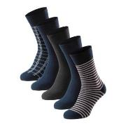 Schiesser Strumpor 5P Men Blue Bird Socks Svart/Blå Strl 43/46 Herr