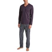 Calida Relax Streamline 5 Pyjama Plommon bomull Small Herr