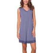 Lady Avenue Bamboo With Short Sleeve Nightdress Blå Bambu Large Dam