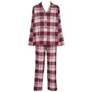 Missya Check Flannel Pyjama Röd/Vit bomull XX-Large Dam