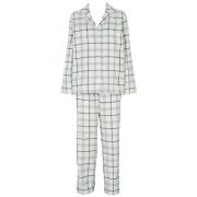 Missya Check Flannel Pyjama Blå/Vit bomull X-Large Dam