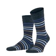 Falke Strumpor Stripe Socks Marin/Blå Strl 43/46 Herr