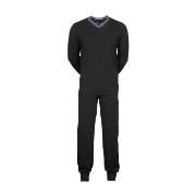 JBS V-Neck Jersey Pyjamas Svart bomull X-Large Herr