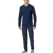 Schiesser Casual Essentials Long Sleeve Pyjamas Marin bomull Medium He...