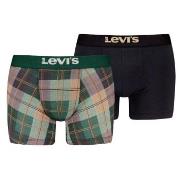 Levis Kalsonger 2P Plaid Aop Boxer Brief Svart/Grön bomull XX-Large He...