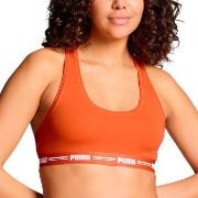 Puma BH Iconic Racer Back Bra Orange Large Dam