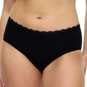 Triumph Trosor Feel Of Cotton Midi Brief Svart bomull 40 Dam