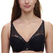 Chantelle BH Origins Lace Lightweight Plunge Bra Svart nylon F 75 Dam