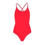 Puma V-Neck Padded Swimsuit Röd X-Small Dam