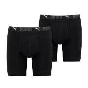 Puma Kalsonger 2P Sport Cotton Long Boxer Svart bomull Medium Herr