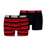 Puma Kalsonger 2P Heritage Stripe Boxer Svart/Röd bomull Medium Herr