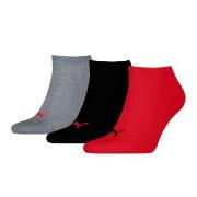 Puma Strumpor 3P Sneaker Socks Röd/Grå Strl 47/49