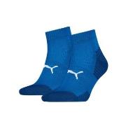 Puma Strumpor 2P Sport Cushioned Quarter Socks Blå Strl 43/46