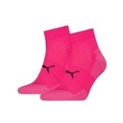 Puma Strumpor 2P Sport Cushioned Quarter Socks Rosa Strl 35/38