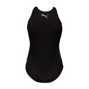Puma Women Racerback Swimsuit Svart polyester Medium Dam