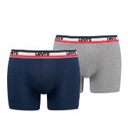 Levis Kalsonger 2P Sportswear Logo Base Boxer Blå/Grå bomull X-Large H...