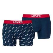 Levis Kalsonger 2P Logo Aop Boxer Brief Marin bomull XX-Large Herr