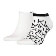Calvin Klein Strumpor 2P All Over Print Sneaker Sock Vit Strl 43/46 He...