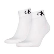Calvin Klein Strumpor 2P Monogram Quarter Socks Vit Strl 43/46 Herr