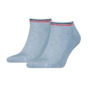Tommy Men Uni TJ Iconic Sneaker Sock Strumpor 2P Blå bomull Strl 43/46