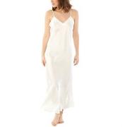 Damella Long Silk Nightdress Elfenben silke Small Dam