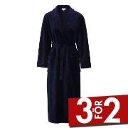 Damella Velour Cosy Robe Marin Large Dam