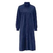 Damella Velour Plain Robe Marin Medium Dam