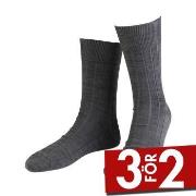 Amanda Christensen Strumpor Grade Wide Rib Ankle Socks Grå Strl 47/50