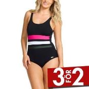 Damella Annabella Chlorine Resistent Swimsuit Svart/Rosa polyester 40 ...