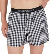 Armani Woven Boxer Kalsonger Vit/Svart bomull X-Large Herr