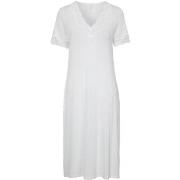 Damella Bamboo Plain Lace Short Sleeve Nightdress Elfenben Bambu XX-La...