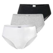 Schiesser Trosor 3P Modern Brazillian Slips Flerfärgad bomull 46 Dam