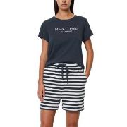 Marc O Polo Lounge Short Pyjama Set Vit/Marin bomull X-Small Dam